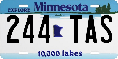 MN license plate 244TAS