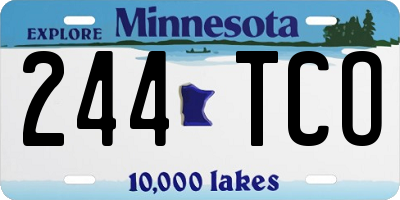 MN license plate 244TCO