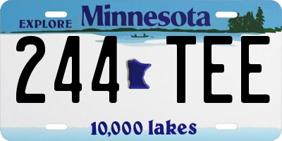MN license plate 244TEE