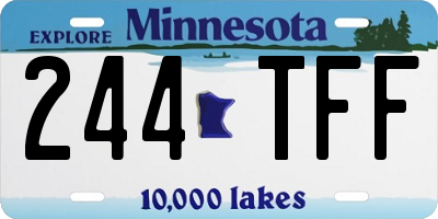 MN license plate 244TFF
