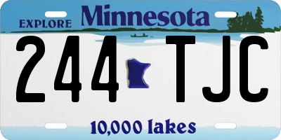 MN license plate 244TJC