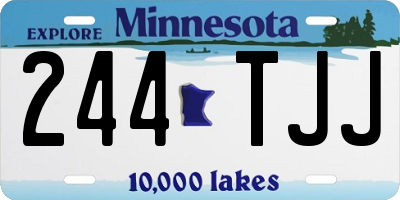 MN license plate 244TJJ
