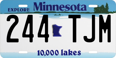 MN license plate 244TJM