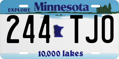 MN license plate 244TJO
