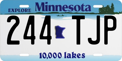 MN license plate 244TJP