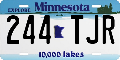 MN license plate 244TJR