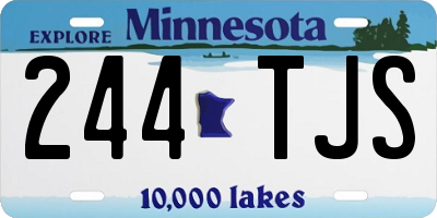 MN license plate 244TJS