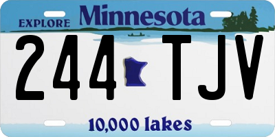 MN license plate 244TJV