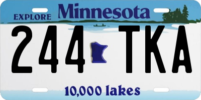 MN license plate 244TKA