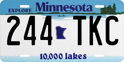 MN license plate 244TKC