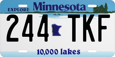 MN license plate 244TKF