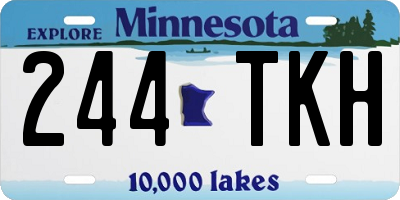 MN license plate 244TKH