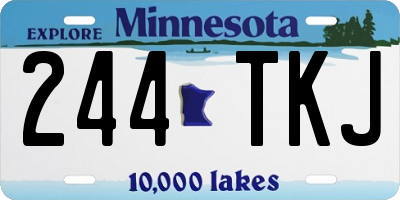MN license plate 244TKJ