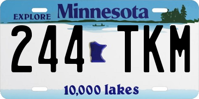 MN license plate 244TKM