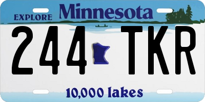 MN license plate 244TKR