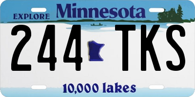 MN license plate 244TKS