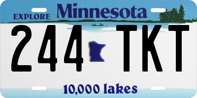 MN license plate 244TKT