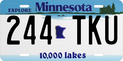 MN license plate 244TKU