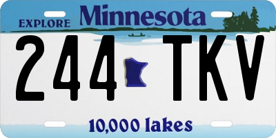 MN license plate 244TKV