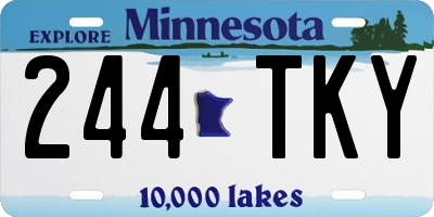 MN license plate 244TKY