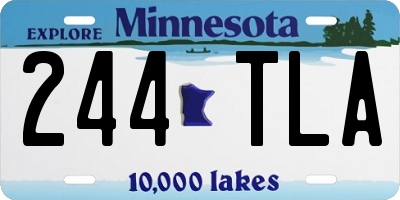 MN license plate 244TLA