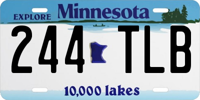 MN license plate 244TLB