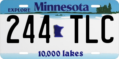 MN license plate 244TLC