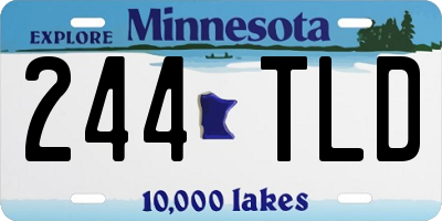 MN license plate 244TLD