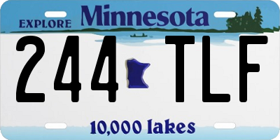 MN license plate 244TLF