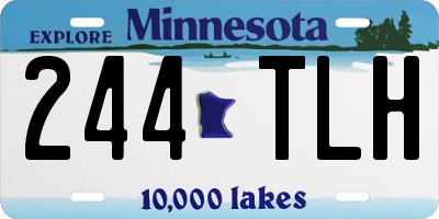 MN license plate 244TLH