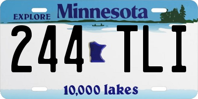 MN license plate 244TLI