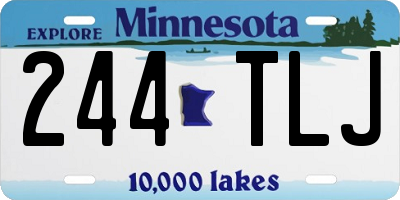 MN license plate 244TLJ