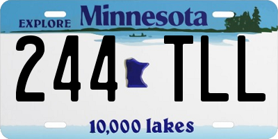 MN license plate 244TLL