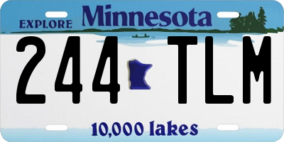 MN license plate 244TLM