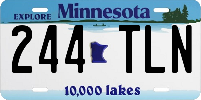 MN license plate 244TLN