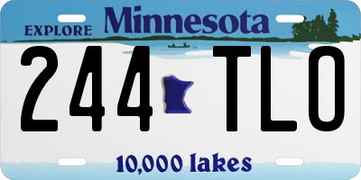 MN license plate 244TLO