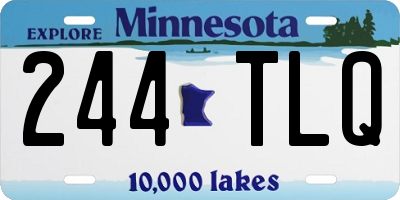 MN license plate 244TLQ