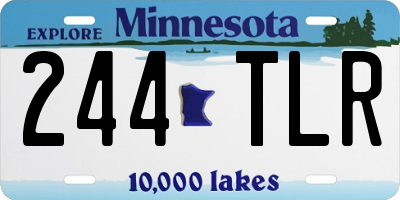 MN license plate 244TLR