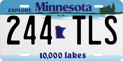 MN license plate 244TLS