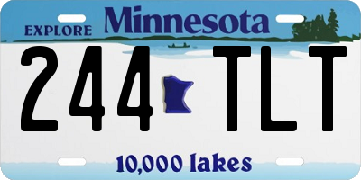 MN license plate 244TLT