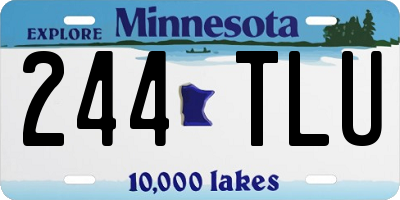 MN license plate 244TLU