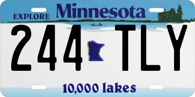MN license plate 244TLY