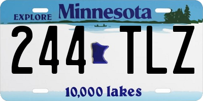 MN license plate 244TLZ