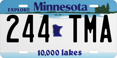MN license plate 244TMA