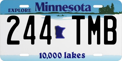 MN license plate 244TMB