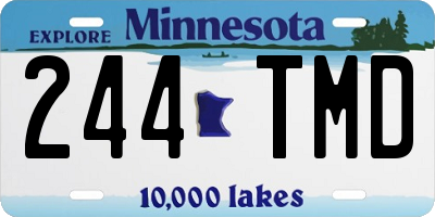 MN license plate 244TMD