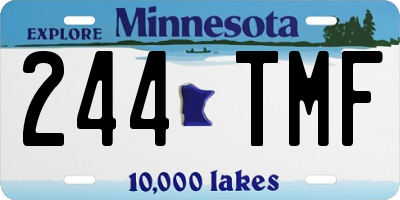 MN license plate 244TMF