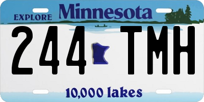 MN license plate 244TMH