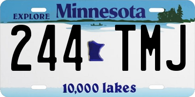 MN license plate 244TMJ