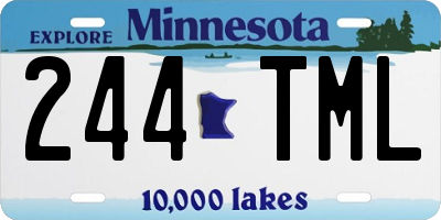 MN license plate 244TML